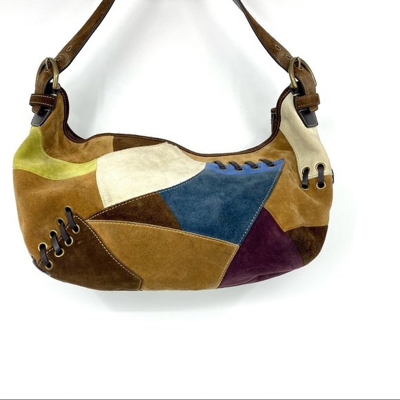 Coach 2004 suede patchwork hobo F04s-9587 - Picture 2 of 13